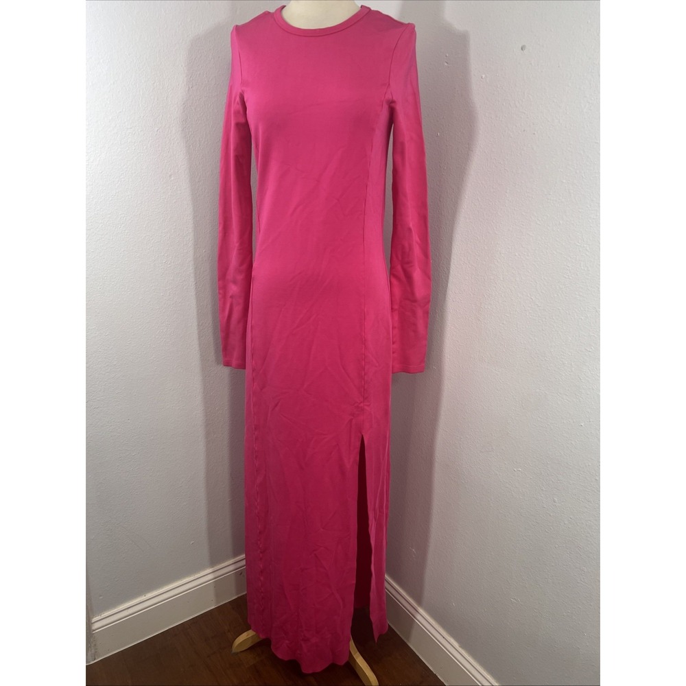 Elizabeth James Maxi Dress Womens M Pink Flamingo Barbie Bodycon Retro Glam‎